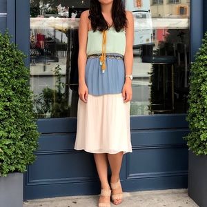 Loft maxi skirt / midi dress! Color blocked